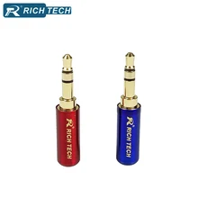 3.5mm Plug Connector 5pcs 7Colors 3Poles Gold Plated 3.5mm Plug&Jack Adapter for Earphone DIY Assembly/Repairing Plug 3.5mm