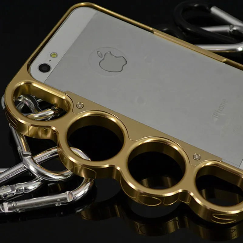Боксерский бампер из алюминиевого сплава для iPhone 5 5S, Модный чехол для телефона с кольцами на концах пальцев, чехол для iPhone 5G SE