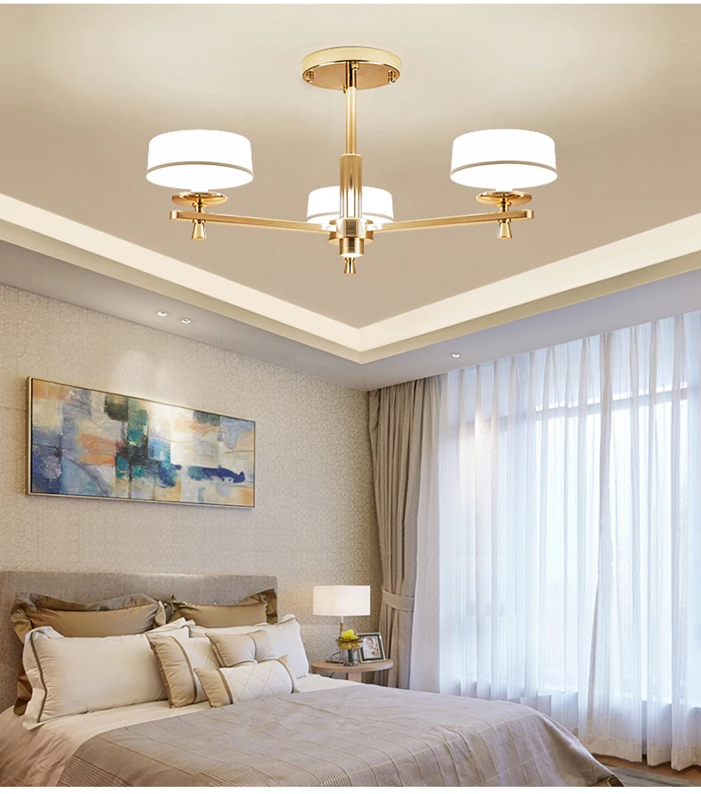 Современные Блестящие золотые металлические светодиодные люстры, освещение для гостиной, акриловые светодиодные подвесные люстры, светодиодные подвесные лампы для спальни