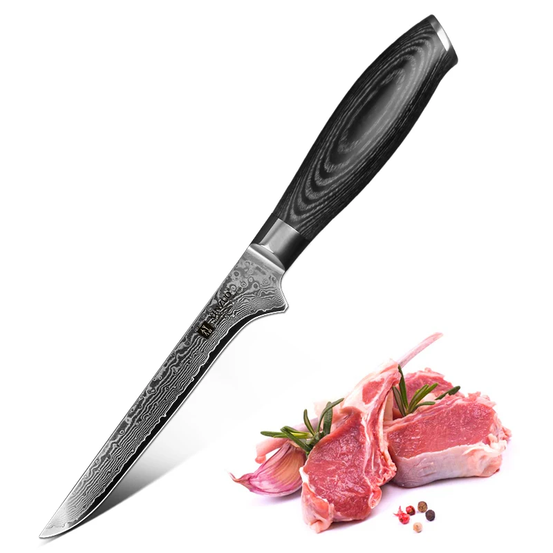 XINZUO 5.5'' Curved Boning Fishing Knife Stainless Steel Kitchen Knives
