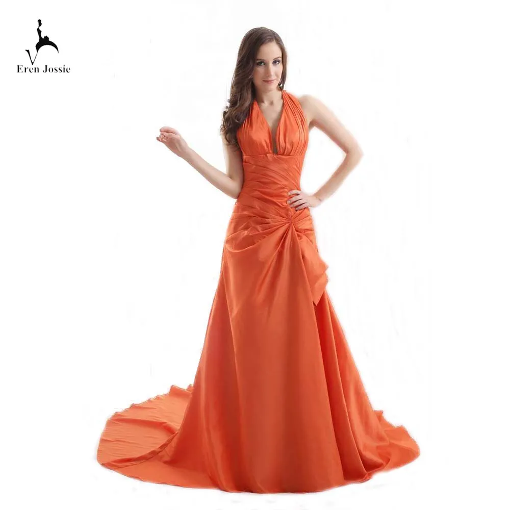 orange evening dress