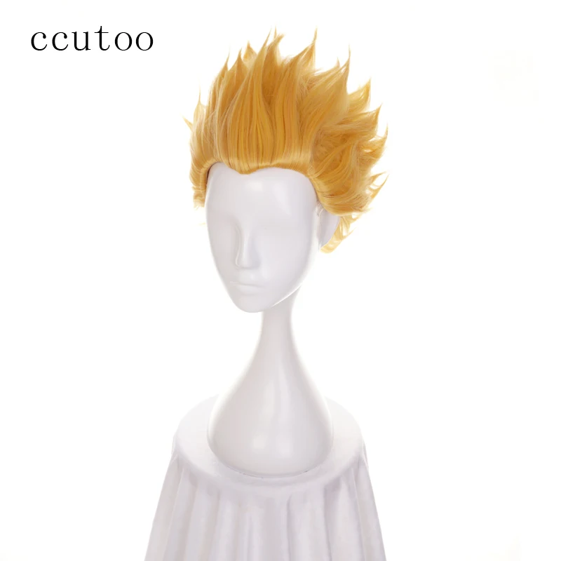 Pаспродажа Ccutoo Fate Stay Night Zero Gilgamesh золотые короткие нарезанные синтетические волосы косплей парики для вечеринки Хэллоуин костюм
