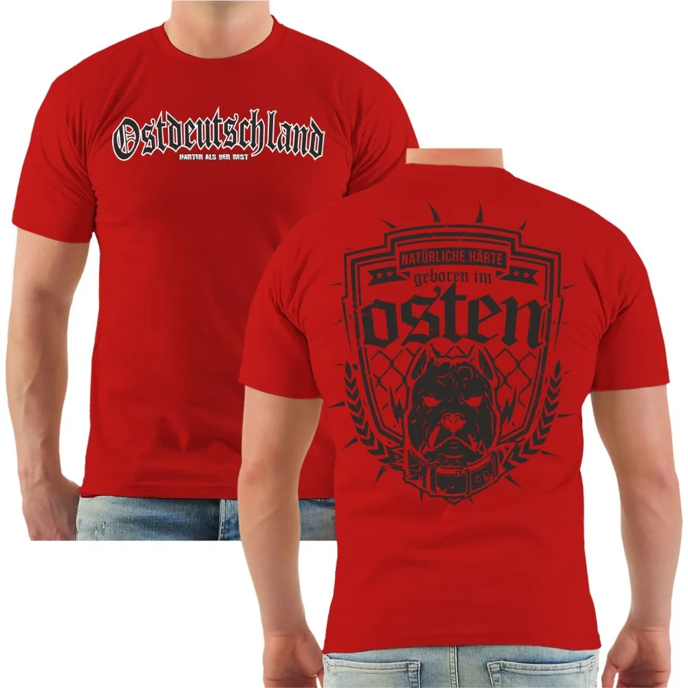 

Hot 2019 Summer Men'S T Shirt Fashion T-Shirt Ostdeutschland Naturliche Harte Osten DDR Ossis Leipzig Dresden Halle T-Shirt