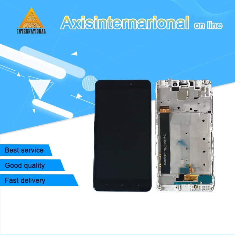  Axisinternational For Xiaomi Redmi note 4X MediaTek MTK Helio X20 4GB 64GB LCD screen display+touch