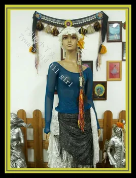 

Transparent thin belly dance long top CH08-15