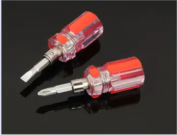 

9pcs Short Mini Screwdriver Doulbe Head Caross Slotted Head 5mm 6mm Cross Screwdriver Cross Head Driver Home Appliance Repair