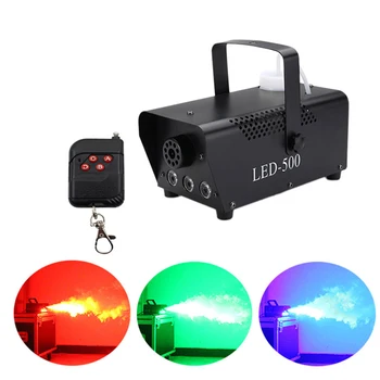 fast shipping disco colorful smoke machine mini LED remote fogger ejector dj Christmas party stage light fog machine 1