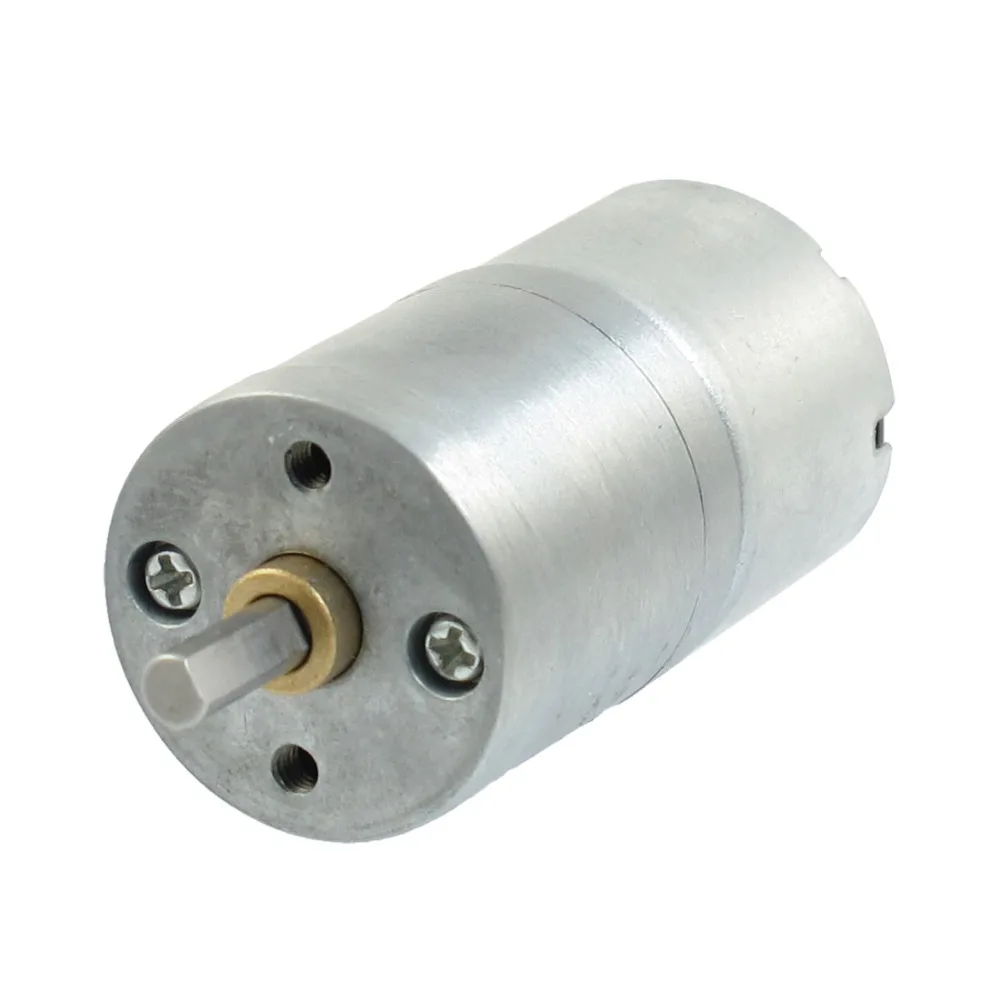 Uxcell Double Shaft Worm Gear Motor DC 24V 45RPM High Torque Speed Reduction Motor With Metal Gearbox