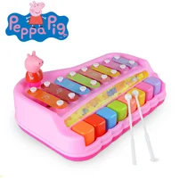 Peppa pig Toy Musical Instrument  Learning  Education Infant baby toy knock on the piano eight-tone piano children  musical toys