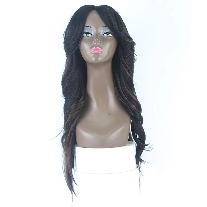 Alinova Body Wave Synthetic Hair Wigs Lpart& Lace Front Synthetic Lace Front Wig For Black Women 150% Density - Color: F1B 30