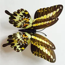 12 Uds brillo luminoso en la oscuridad diseño de mariposa calcomanía imán magnético adhesivo 3D doble pluma mariposas para nevera stickes drop ship