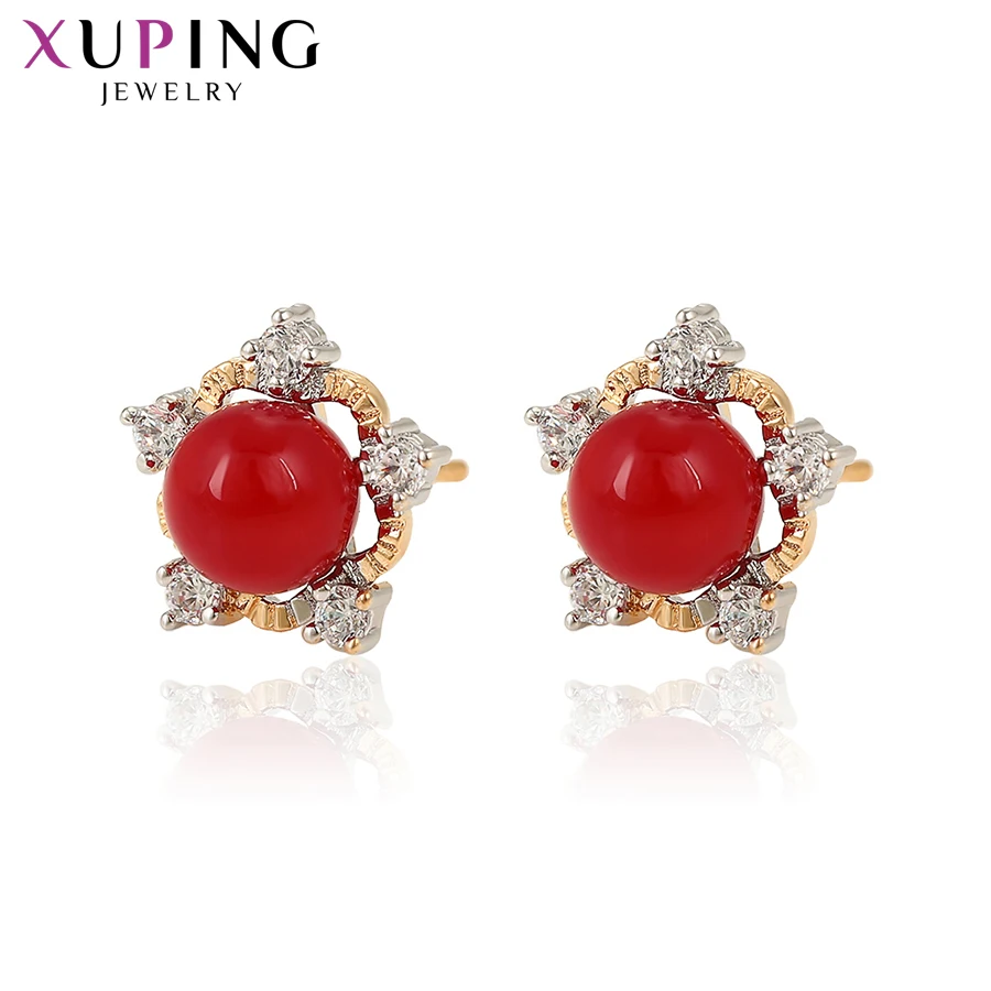 

11.11 Xuping Newest Stud Earrings Popular Design Imitation pearl Multicolor Jewelry Women Party Gift S178.5-98302