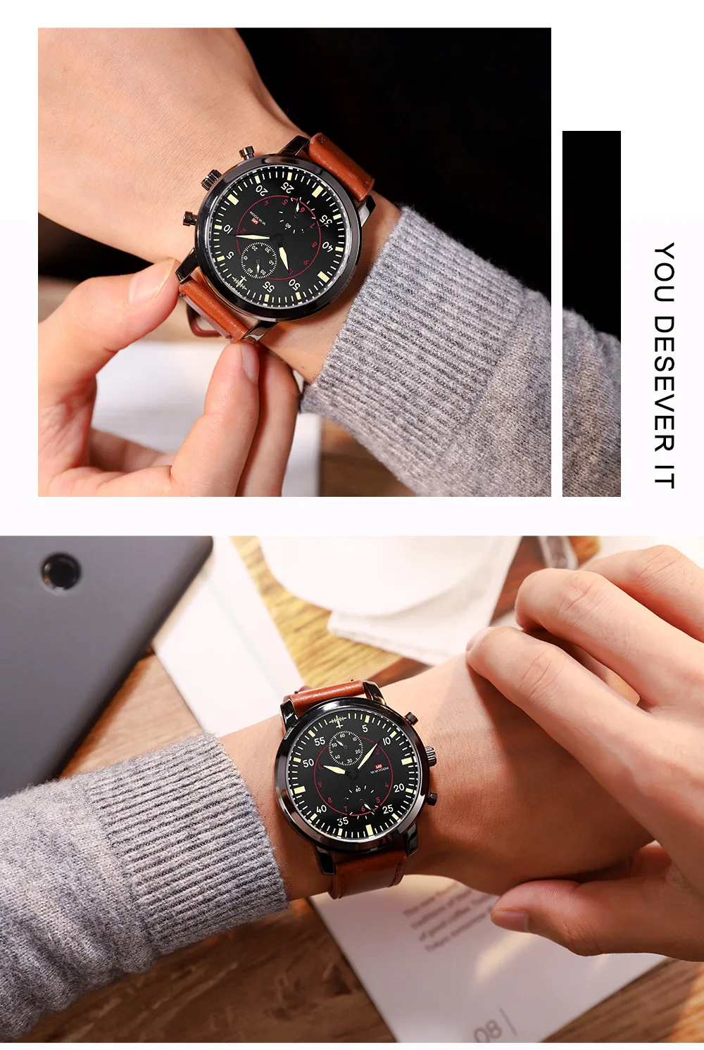 Leecnuo мужские уличные спортивные часы военные часы пилот водонепроницаемые часы с кожаным/нейлоновым Ремешком мужские модные наручные часы