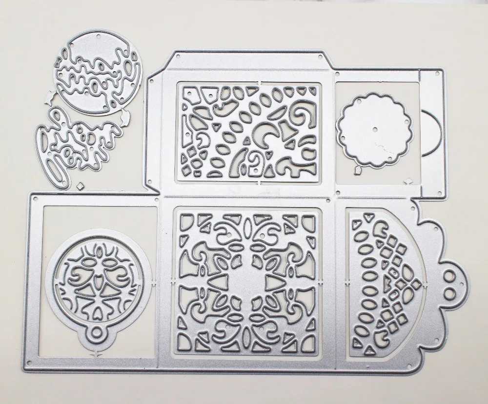 3D коробка металлические режущие штампы подарок конфеты трафарет для DIY Скрапбукинг штамп для альбомов бумага ремесло карты Тиснение полые цветок высечки