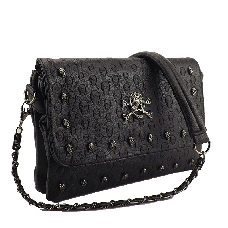 خمر المرأة رسول حقيبة يد الرجعية برشام الجمجمة حقائب الكتف Crossbody حقائب حقائب يد مصمم bolso موهير محفظة