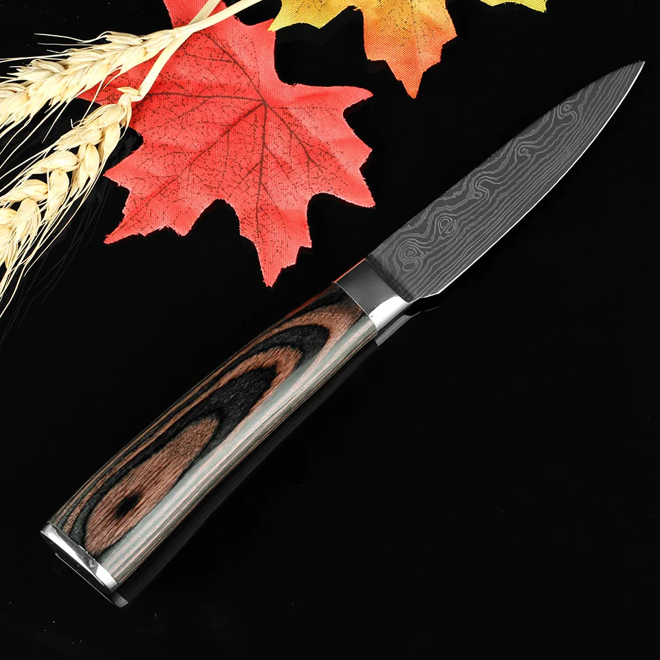 XITUO 3.5 inch Utility kitchen Knife Imitation Japanese Damascus Steel Paring Knives Santoku Peeling Knives Chef Knife tool gift XITUO 3.5 inch Utility kitchen Knife Imitation Japanese Damascus Steel Paring Knives Santoku Peeling Knives Chef Knife tool gift