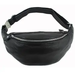 Fashion New 2015 genuine leather waist bag men leather waist packs men money belt bag fanny pack small black brown free shipping