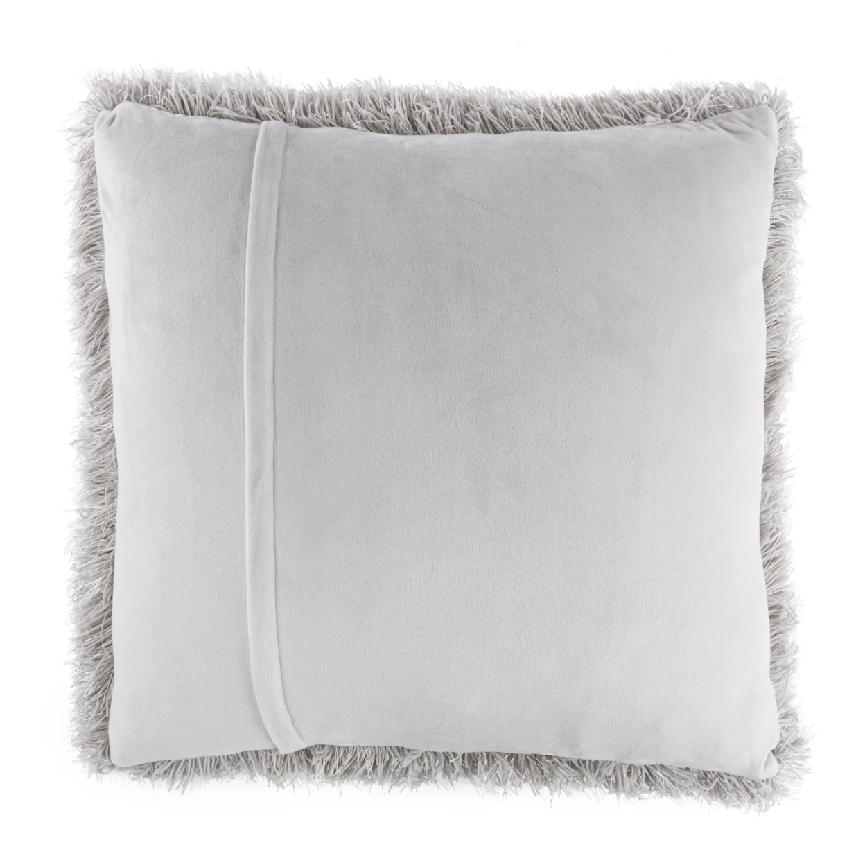 Lavish Home Shag Huge Accent Throw Oversized Pillow 23x23 - Grey (3)