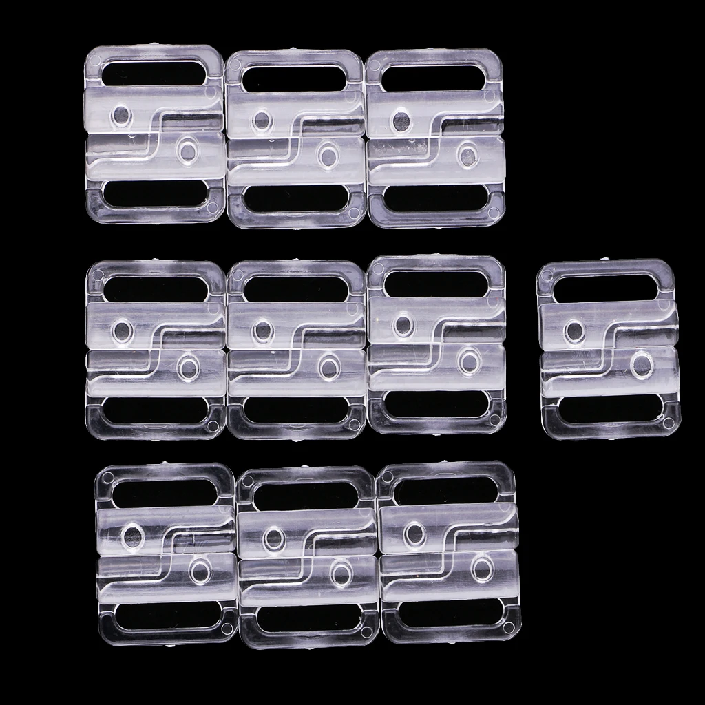 10 Pairs Plastic Bikini Bra Clips Hooks Swimwear Clicker Bikini Accessories 14mm