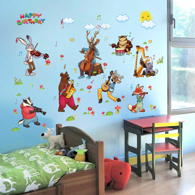 The new animal birthday band the kindergarten environment decorating adornment wall stickers sticke - 32780985874