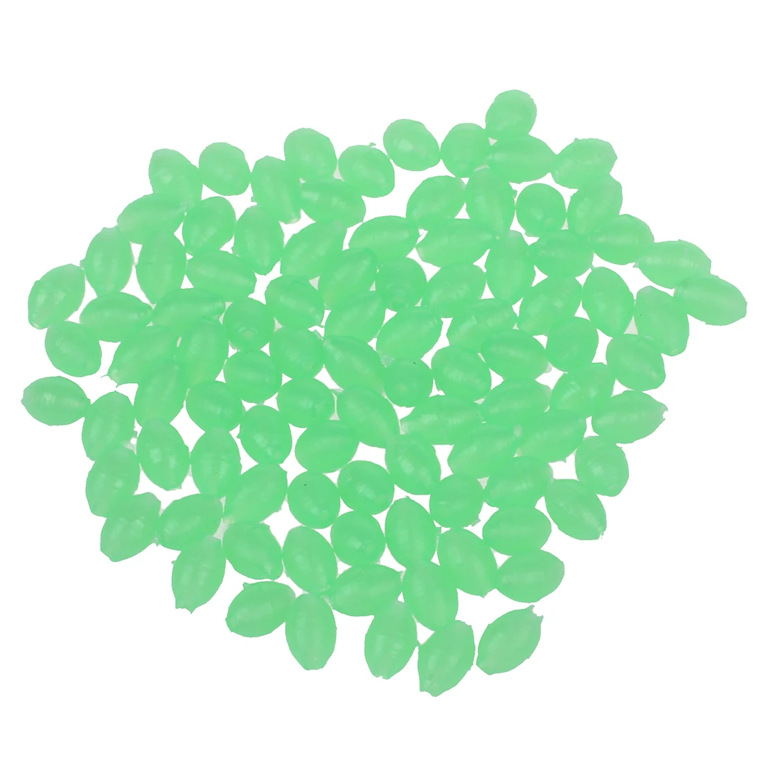 

100PCS Fisherman Fishing Lure Glow In the Dark Green Egg Beads 3mm x 4mm