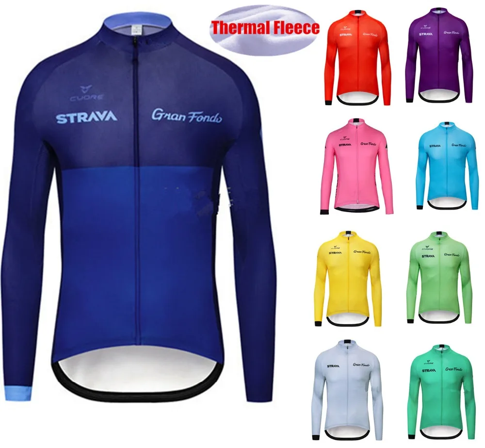 

2019 Winter Cycling Jersey Thermal Fleece Long Sleeve Cycling Clothing Bike Jersey Bicycle Jacket Maillot Ropa Ciclismo 11 color