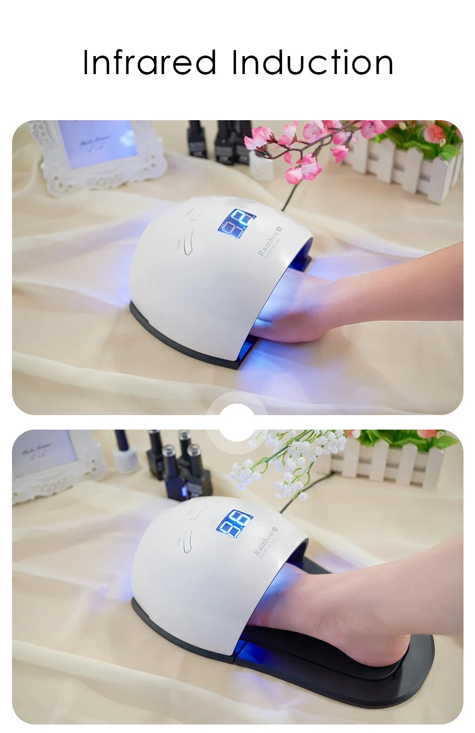 

Dual use Rainbow 48W Professional LED UV Nail Lamp Led Nail Light Naail polish tool led nial dryer free shipping