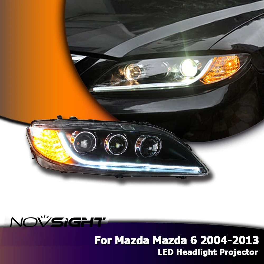 

NOVSIGHT 2Pcs H7 LED xenon Bulbs Car Headlight Bulb Projector Headlight DRL Fog Light For Mazda Mazda 6 2004-2013