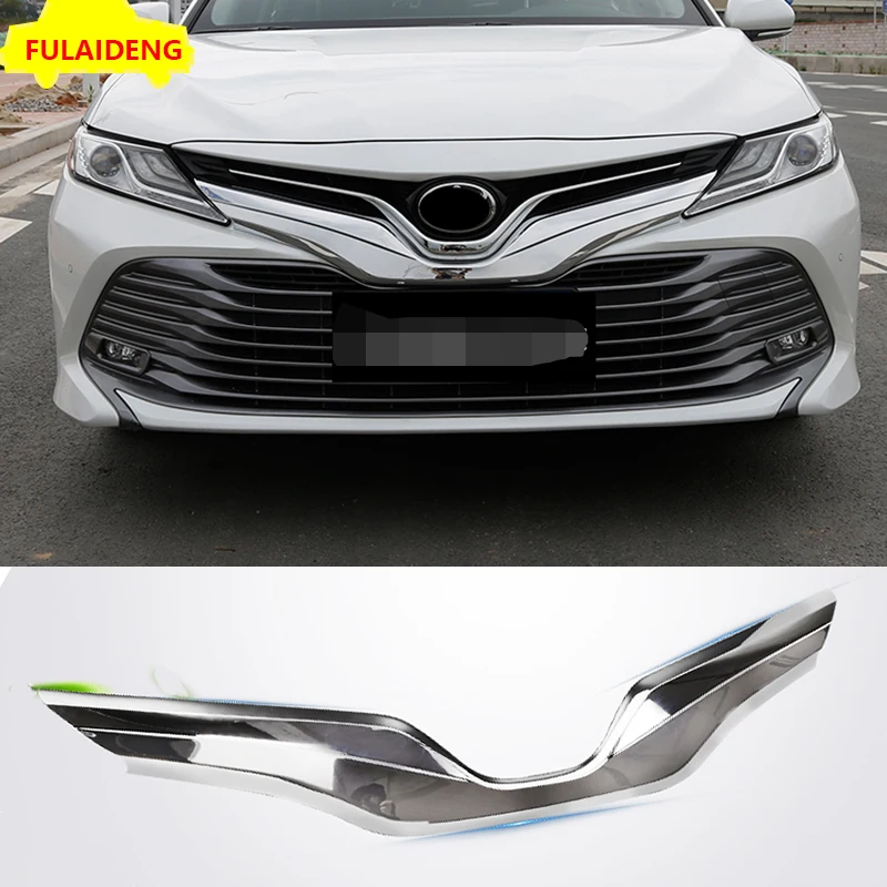 1 шт. для Toyota Camry 2018 L LE XLE ABS Хромированная передняя Центральная решетка гриль