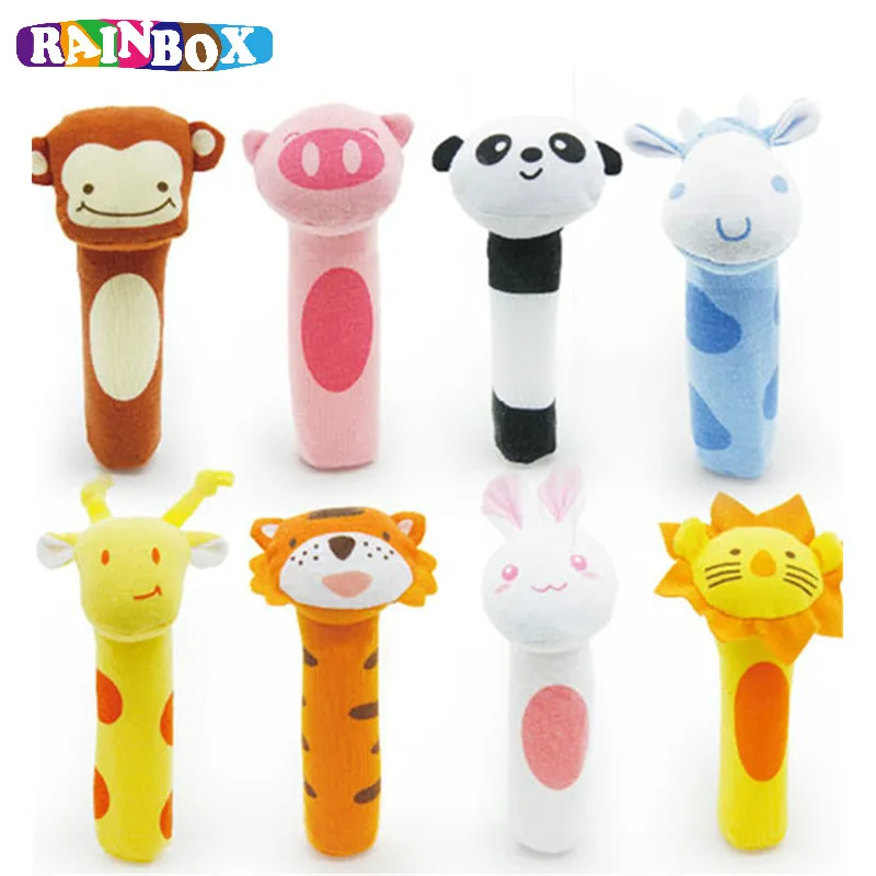 Rattles Kids Toys 8 Style Chidren s Toys Stuffed Animal Plush Toys Baby Hanging Strollers BB