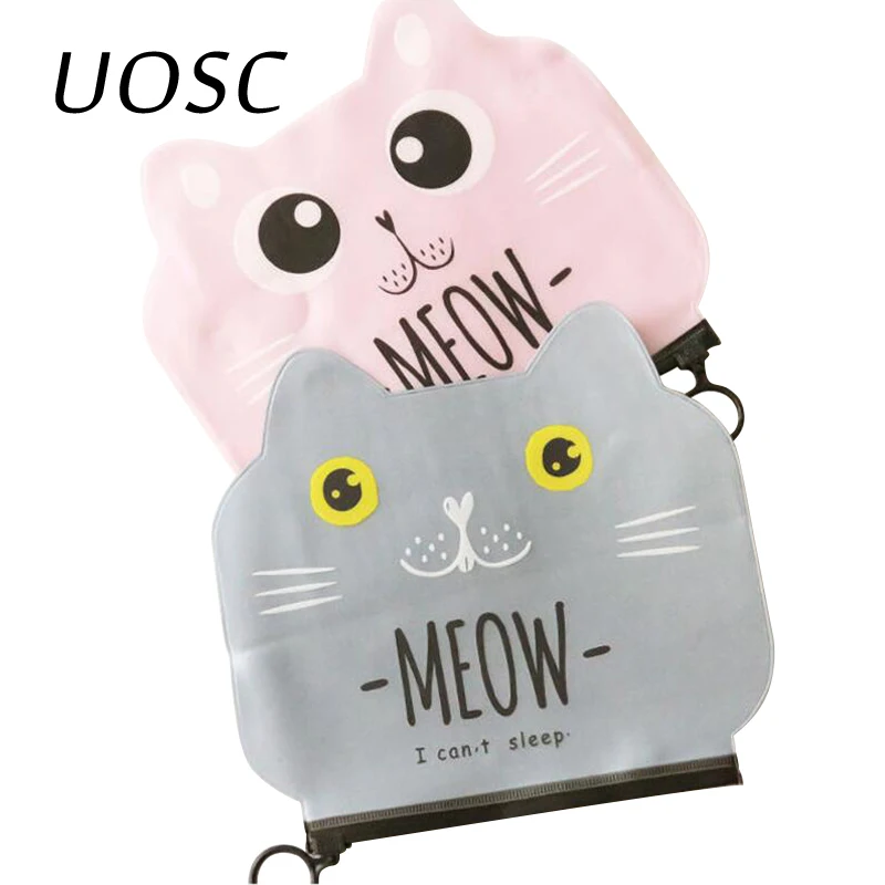 

UOSC Candy Animal Coin Purse Women Transparent PVC Zipper Change Purses Cartoon Cat Wallet Card Holders Money Bag For Kids Gift