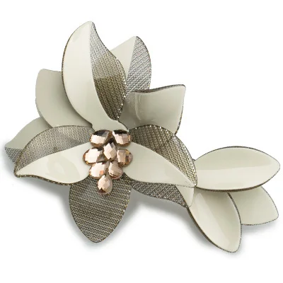 Chaplet High Quality Luxury Womens Accessories Rhinestone Hair Clips Acetate Flower Hair Accessories Barrettes Free Shipping