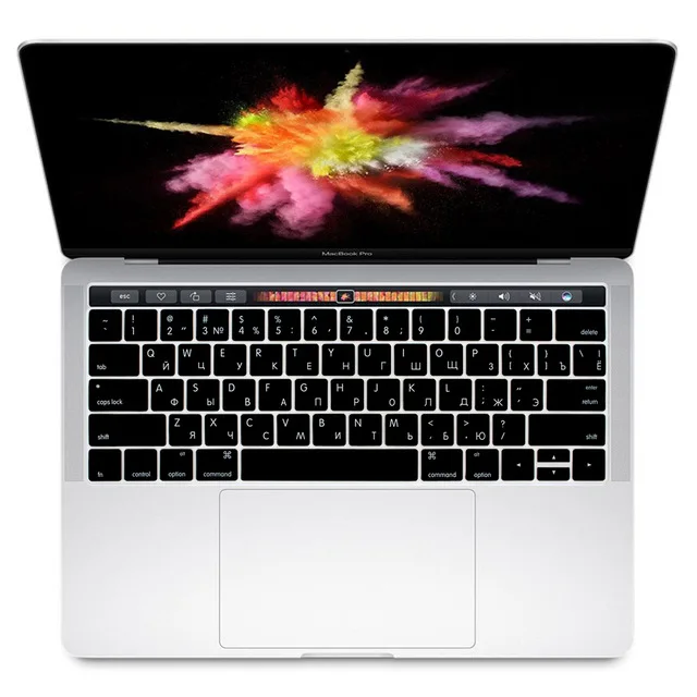 Силиконовая клавиатура для MacBook Pro 13 15 retina с сенсорной панелью A1989 A1990 и A1706 A1707 - Цвет: Black