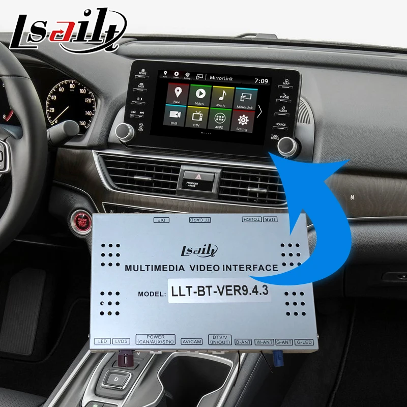 Lsailt Android gps навигационная коробка для Honda Accord high end-видео интерфейс коробка зеркальная ссылка youtube waze yandex navi