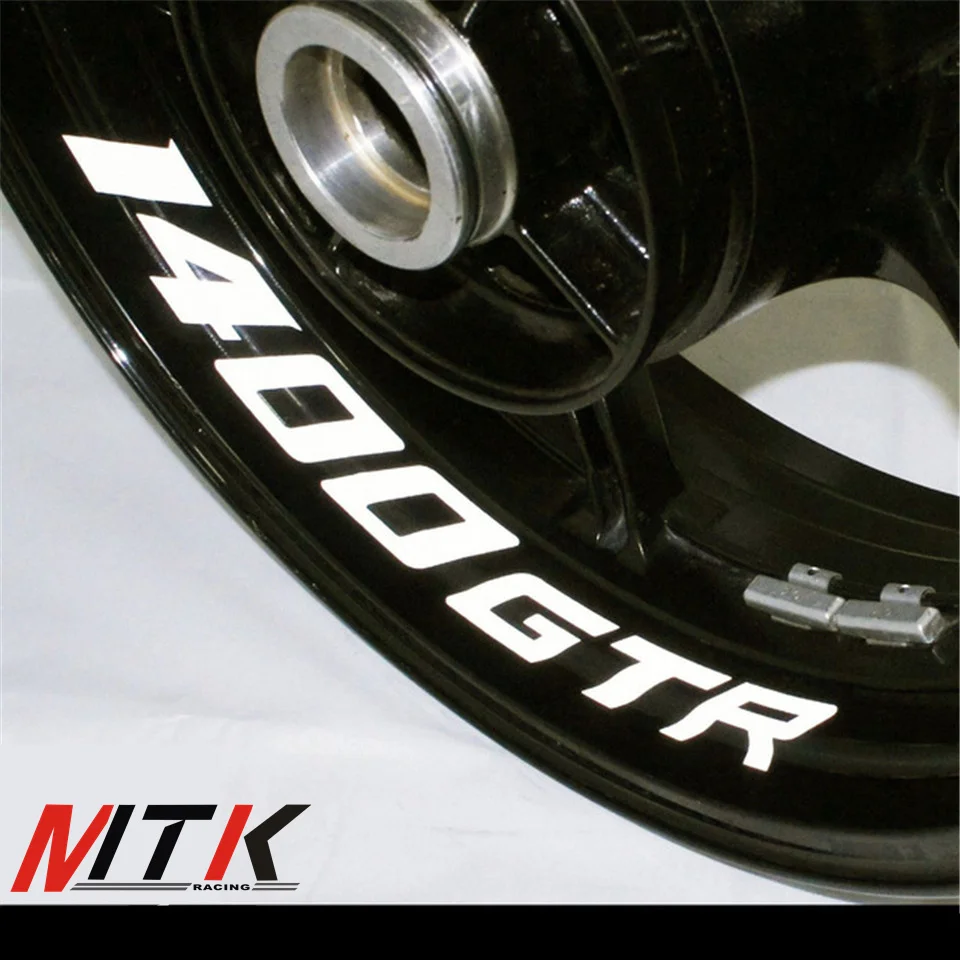 

MTKRACING 1400 GTR 8 X CUSTOM INNER RIM DECALS WHEEL Reflective STICKERS STRIPES FIT KAWASAKI 1400 GTR