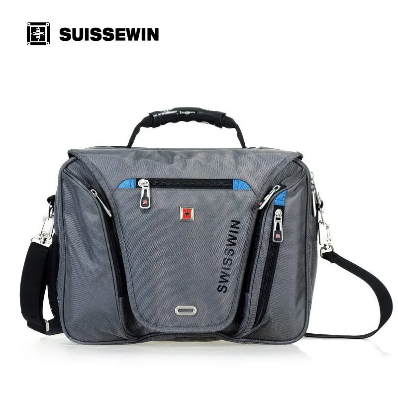Suissewin Laptop Briefcase Waterproof men 15 inch laptop Bag women wenger Shoulder Bag portfolio male bag male briefcase