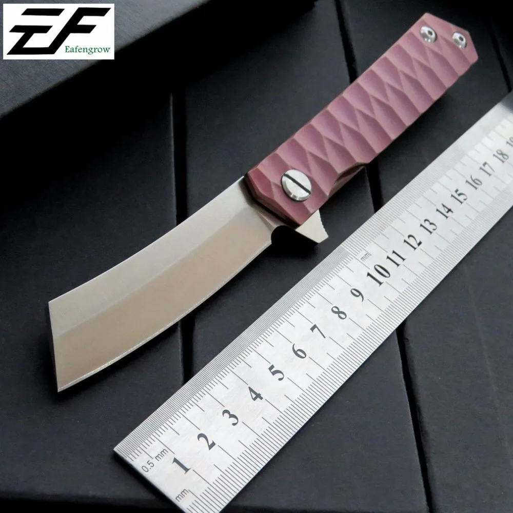 Eafengrow EF97 подшипник складной нож D2 лезвие стали 60HRCTC4 титановый сплав ручка нож Открытый Кемпинг Карманный EDC инструмент нож