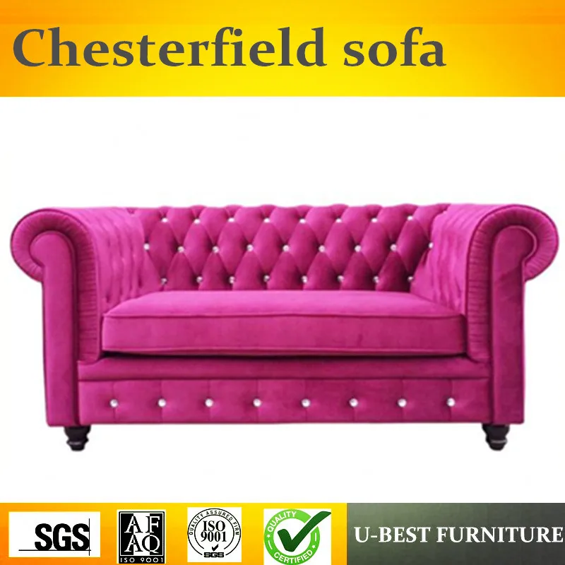 U-BEST Goodlife мебель для гостиной Королевский декоративные 2-местный диван в стиле Честерфилд, американский диван с обивкой из бархатной ткани