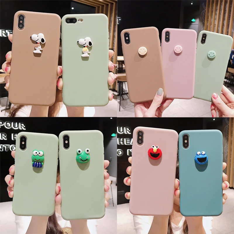 

Phone Case For iPhone 7 6 6s 8 X Plus XR XS Max Simple Solid Color Ultrathin Soft TPU Case Candy Color Back Cover