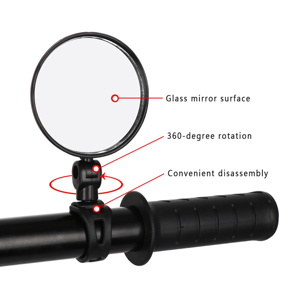 Регулируемое Универсальное велосипедное зеркало, руль, зеркало заднего вида, поворот на 360 градусов, для велосипеда, MTB, защитные велосипедные аксессуары