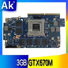AK видеокарта для ASUS G75V G75VX, 3 Гб оперативной памяти, GTX670M высокие конфигурации N13E-GR-A2 графическая карта 100% протестированная материнская плата