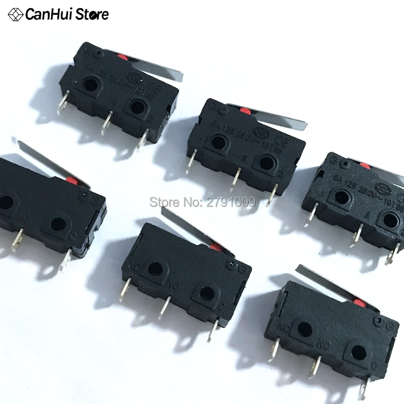 10PCS Tact Switch on off KW113Z 5A 250V Microswitch 3PIN Buckle New