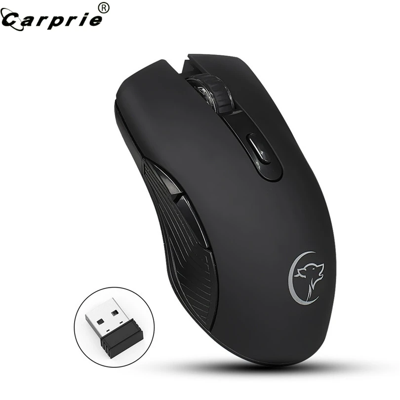 CARPRIE 1pc Portable 2.4G Optical Wireless Gaming Mouse 2400dpi Ergonomic Mouse For Computer Gamers Laptop +USB Receiver 90422