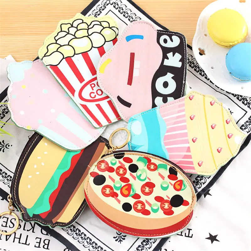Coloffice Корея креативный гамбургер торт еда портмоне портативный пакет сумка милый мультфильм ключ кошелек студенческий подарок держатель для карт 1 шт