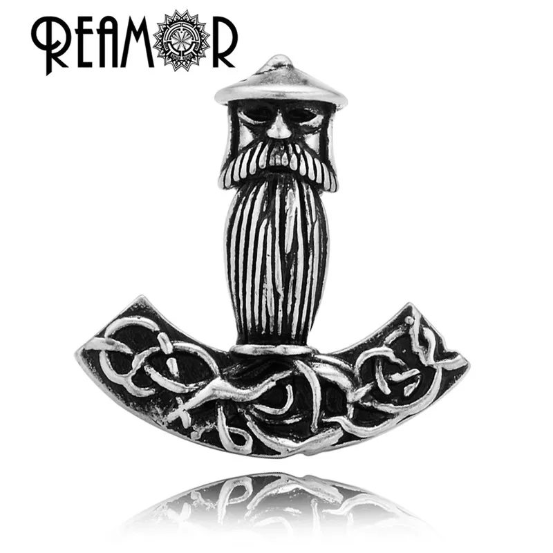 

REAMOR 5pcs Vintage Human Head Hammer Charms Silver Plated Copper Pendant Connector Charms for Bracelet Necklace Jewelry Making