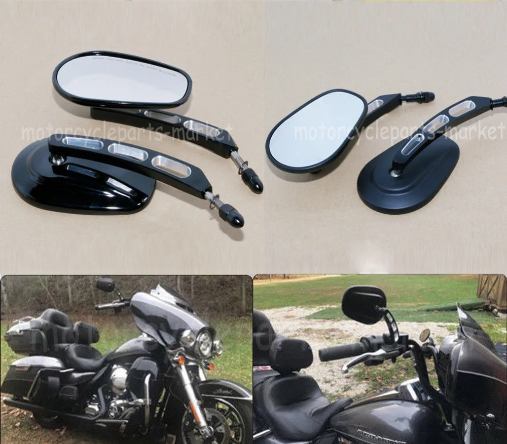 

8MM Motorcycle Mirrors Rear View Side Mirror Fat Boy Iron Street Bob FXDB For Harley Sportster XL 883 XL883N 1200 Custom XL1200C