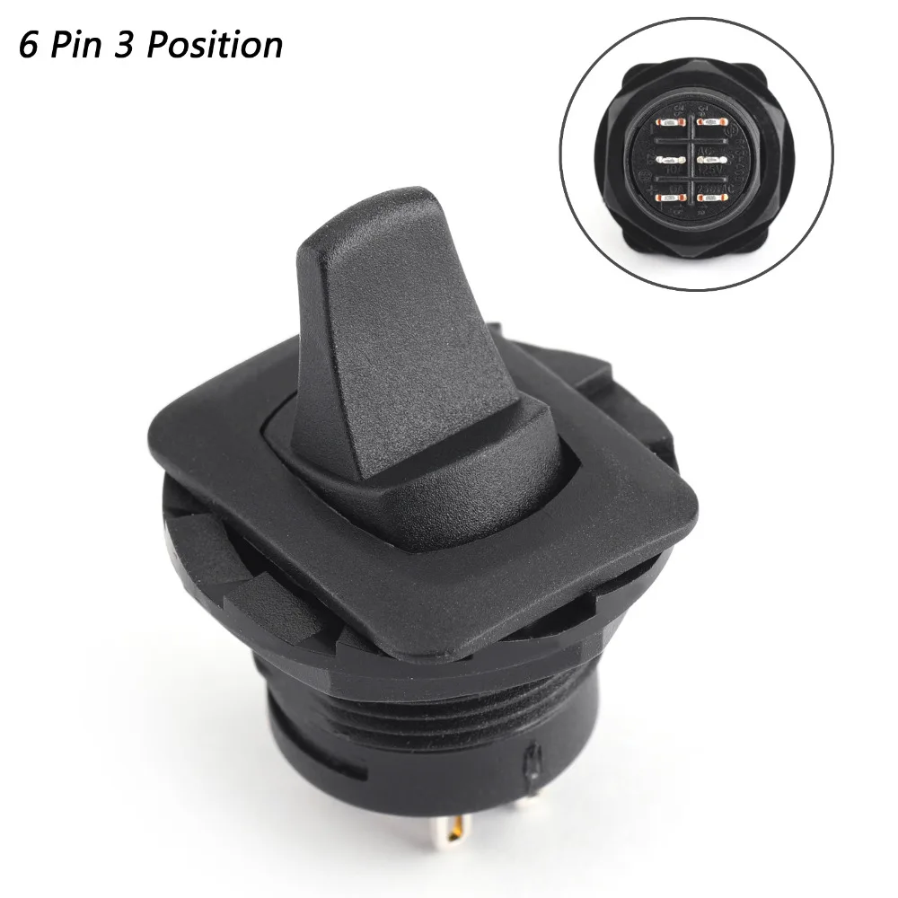 

Areyourshop 1/4PCS R13-405D DPDT Toggle Switch 6 Pin 3 Position ON-OFF-ON 10A/125VAC 6A/250VAC New Connector Switches