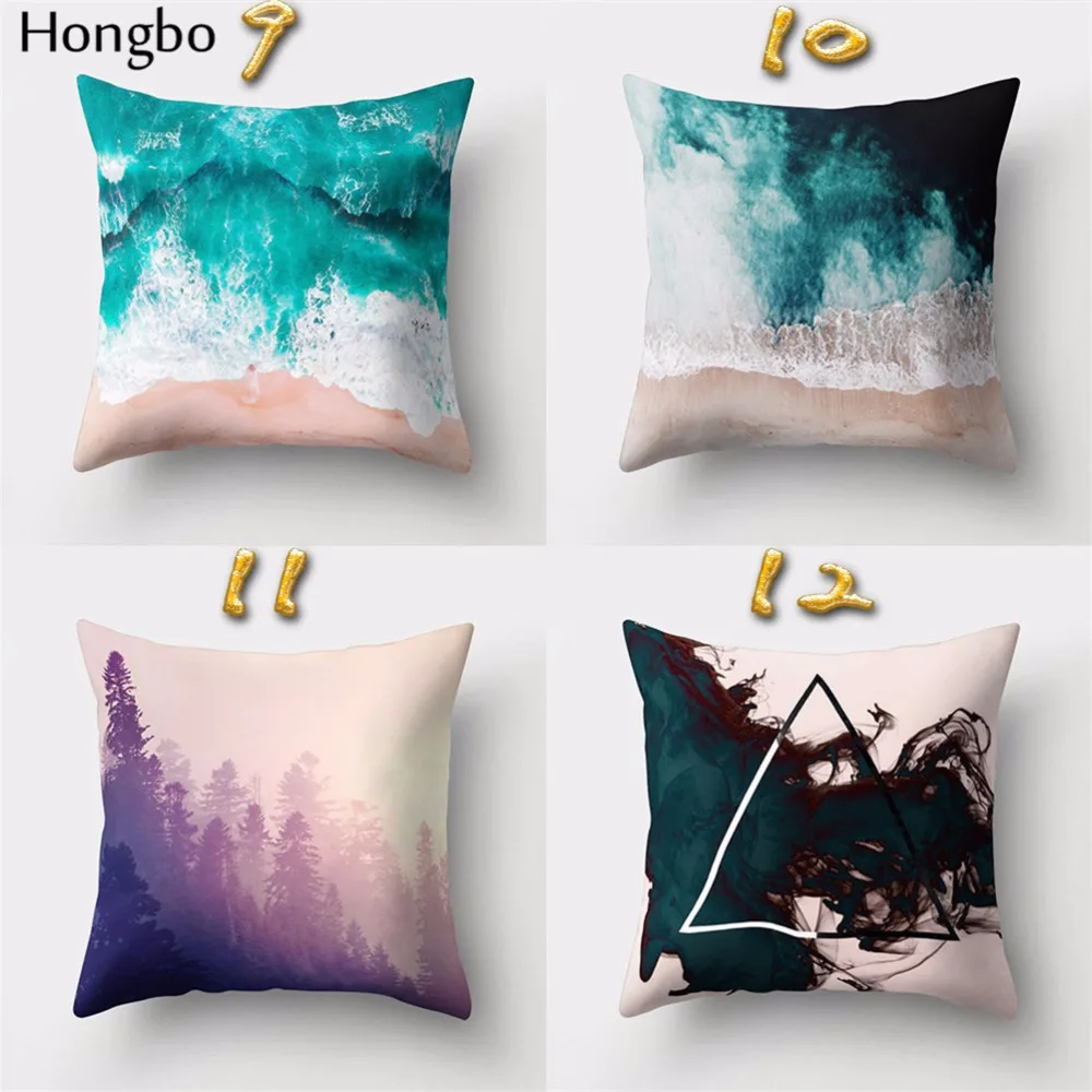 Hongbo 1 шт. цветной чехол для подушки из полиэстера с изображением горного леса|cushion