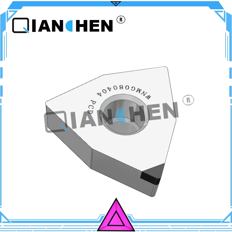 

Qian Chen NEW 2PCS PCD/CBN Turning Inserts WNMG080404 CNC PCD Diamond Inserts For Lathe Tools