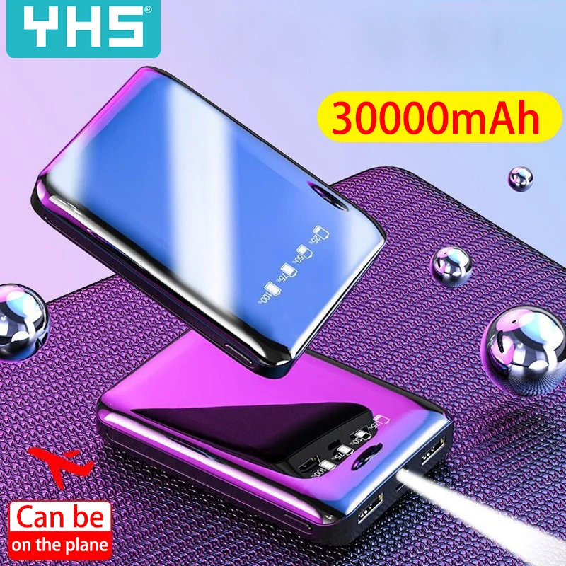 

Mini Power Bank 30000mAh Dual USB Mi PowerBank For Xiaomi iPhone Fast Charger Dual Usb Ports External Battery Portable